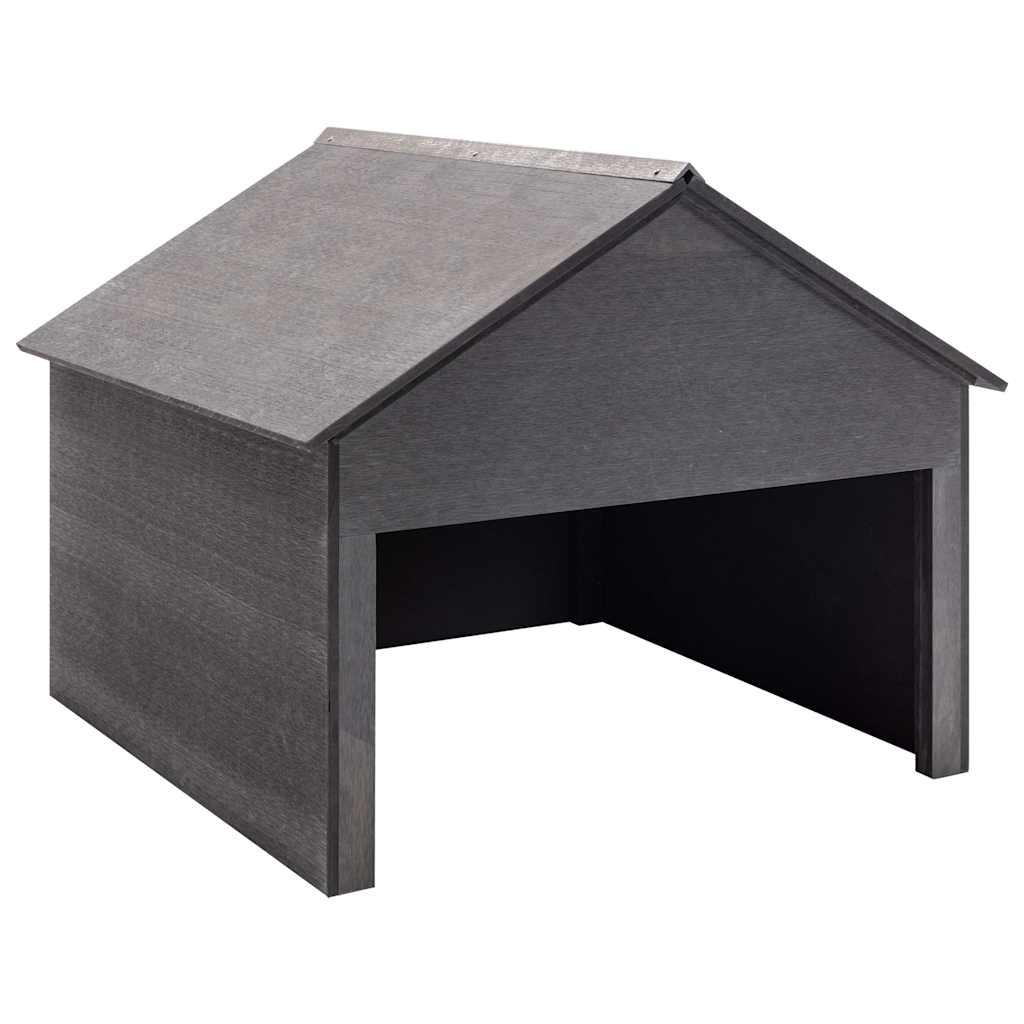 Rasenmäher-Garage 80 × 80 × 70 cm aus WPC – Grau