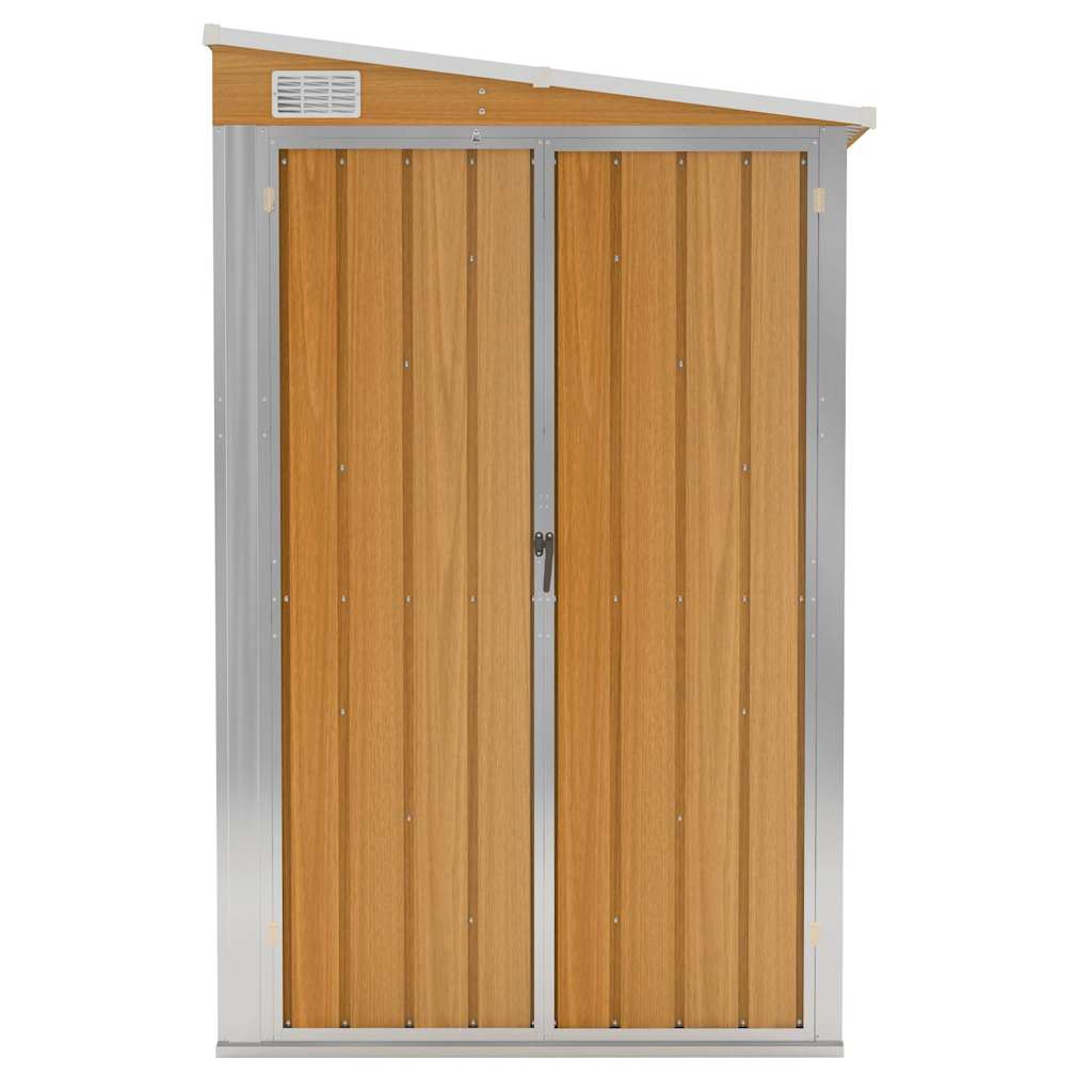 Wand-Gartenhaus 118 × 382 × 178 cm aus verzinktem Stahl – Braun – Ansicht 3
