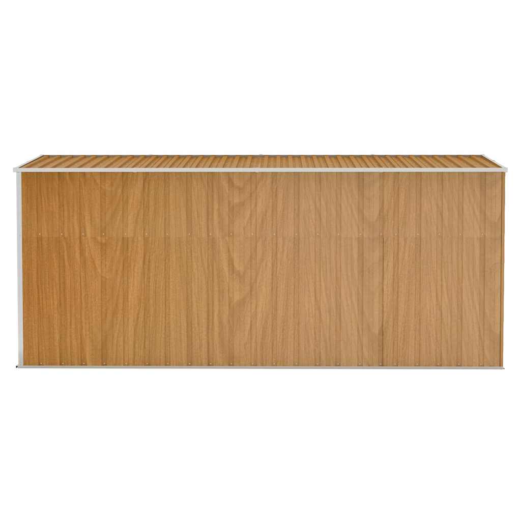 Wand-Gartenhaus 118 × 382 × 178 cm aus verzinktem Stahl – Braun – Ansicht 4