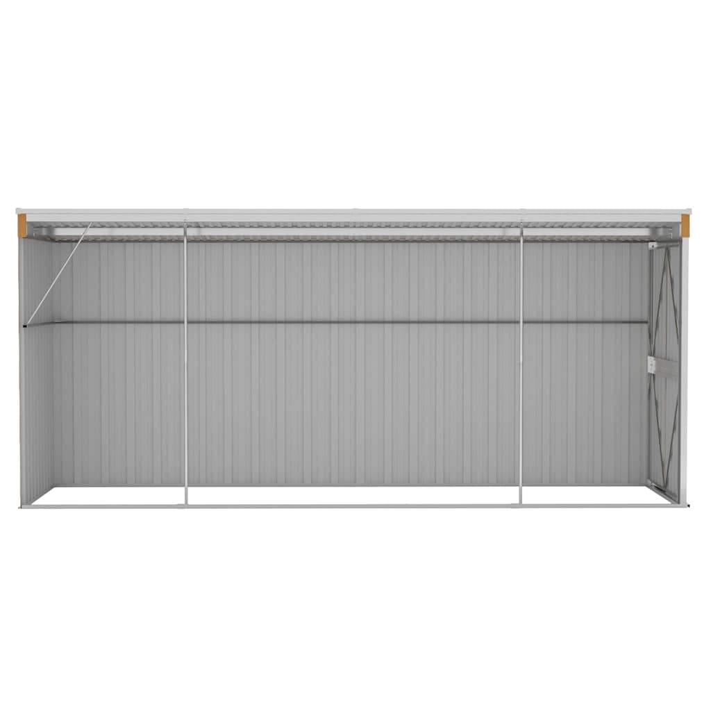 Wand-Gartenhaus 118 × 382 × 178 cm aus verzinktem Stahl – Braun – Ansicht 5