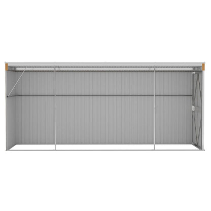 Wand-Gartenhaus 118 × 382 × 178 cm aus verzinktem Stahl – Braun – Ansicht 5