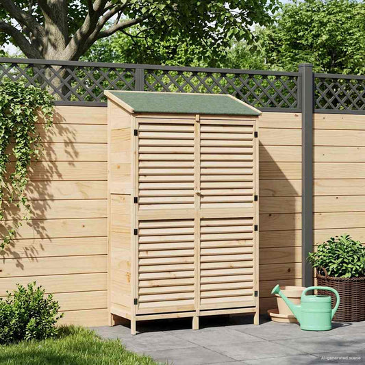 Gartenschuppen 106 × 56 × 176,5 cm aus Fichtenholz – Natur