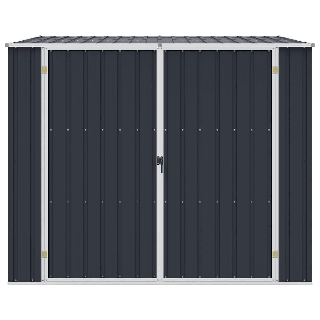 Gerätehaus 195 × 198 × 159 cm aus verzinktem Stahl – Anthrazit – Ansicht 5