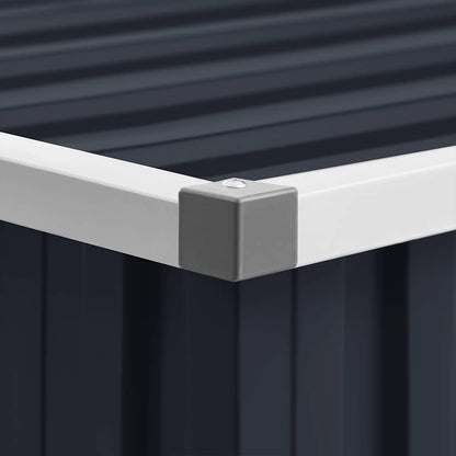 Gerätehaus 195 × 198 × 159 cm aus verzinktem Stahl – Anthrazit – Ansicht 9