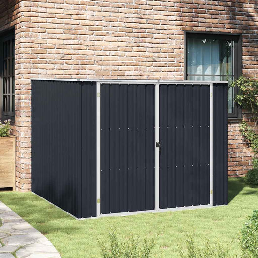 Gerätehaus 195 × 198 × 159 cm aus verzinktem Stahl – Anthrazit