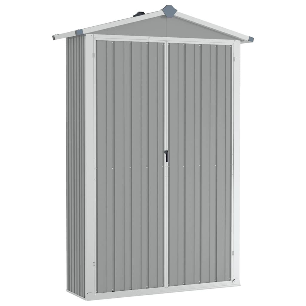 Gartengeräteschrank 116 × 45 × 175 cm aus verzinktem Stahl – Grau – Ansicht 2