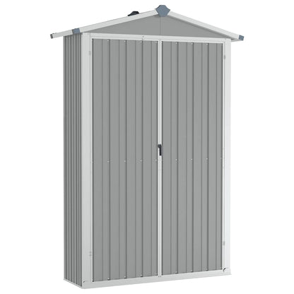 Gartengeräteschrank 116 × 45 × 175 cm aus verzinktem Stahl – Grau – Ansicht 2