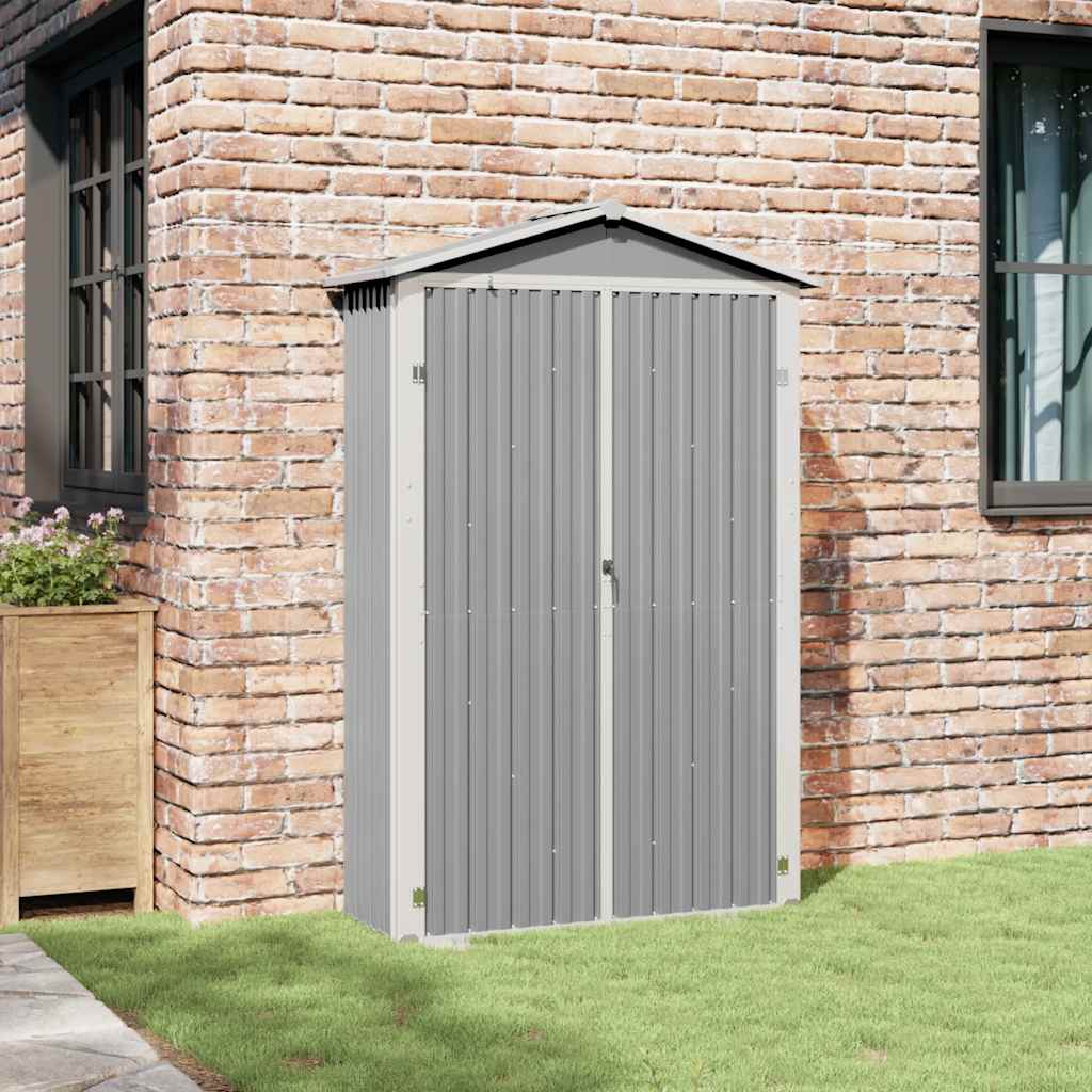 Gartengeräteschrank 116 × 45 × 175 cm aus verzinktem Stahl – Grau – Ansicht 3