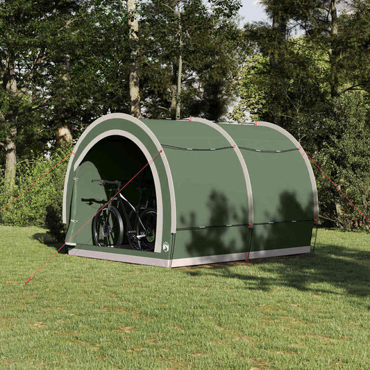 Fahrradgarage mit Dach Grün 256 × 222 × 182 cm – Ansicht 1