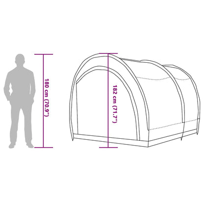 Fahrradgarage mit Dach Grün 256 × 222 × 182 cm – Ansicht 11