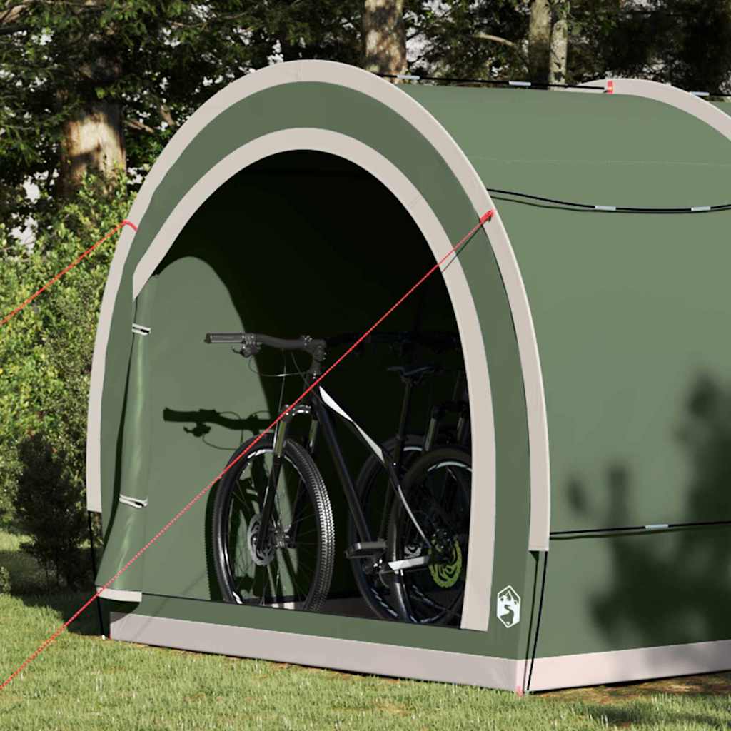 Fahrradgarage mit Dach Grün 256 × 222 × 182 cm – Ansicht 3