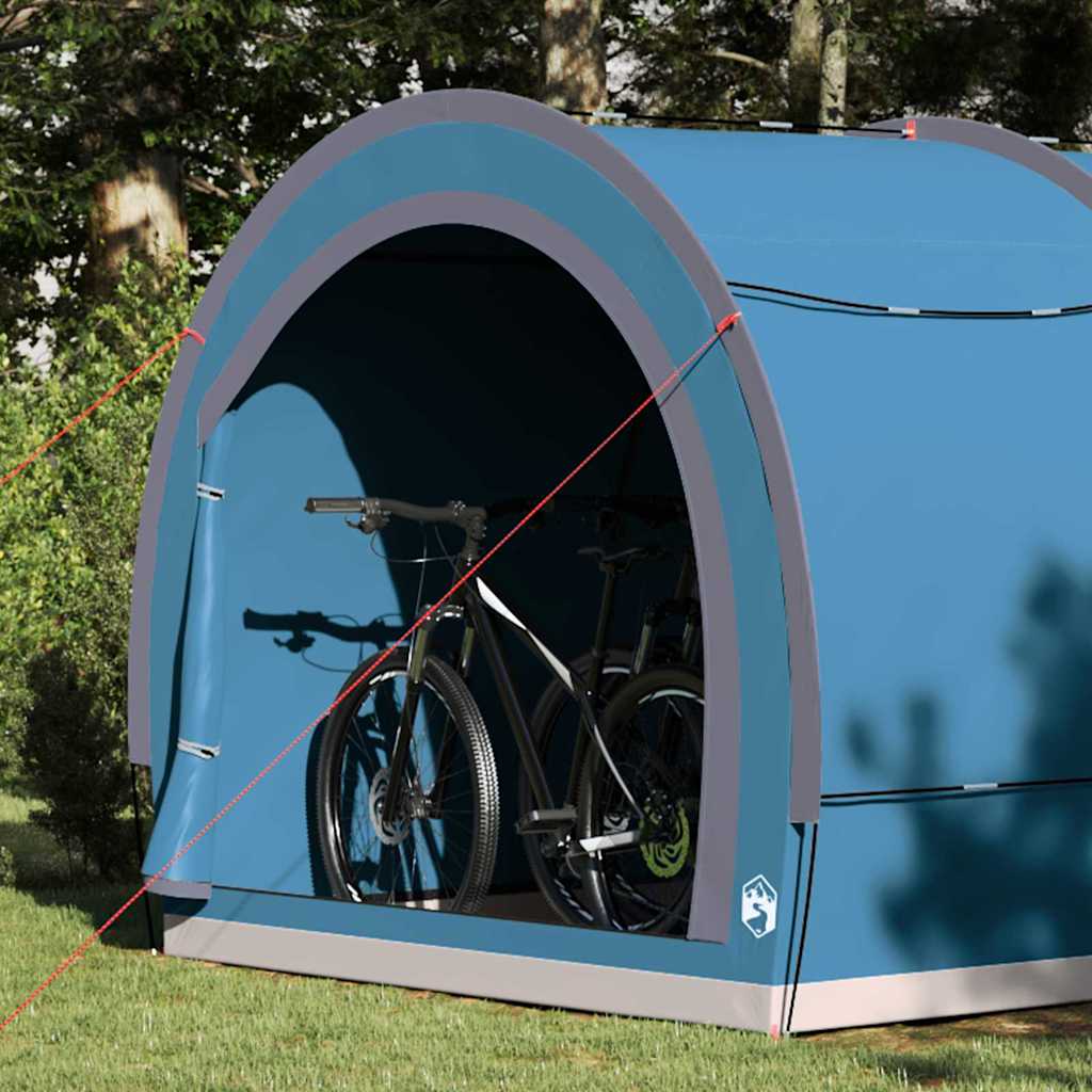 Fahrradgarage mit Dach Blau 256 × 222 × 182 cm – Ansicht 3
