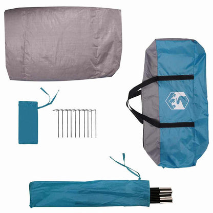 Fahrradgarage mit Dach Blau 256 × 222 × 182 cm – Ansicht 9