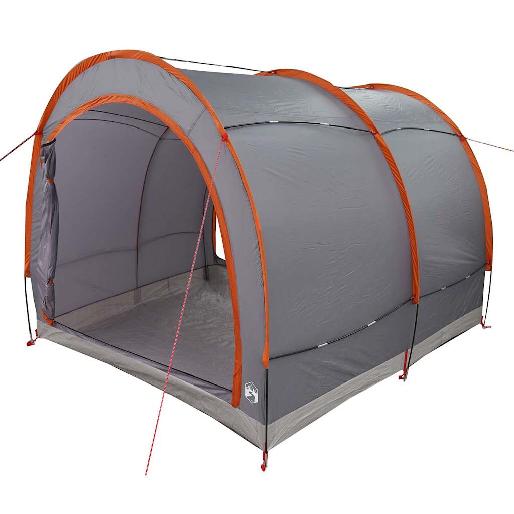 Fahrradgarage mit Dach Grau/Orange 256 × 222 × 182 cm – Ansicht 2