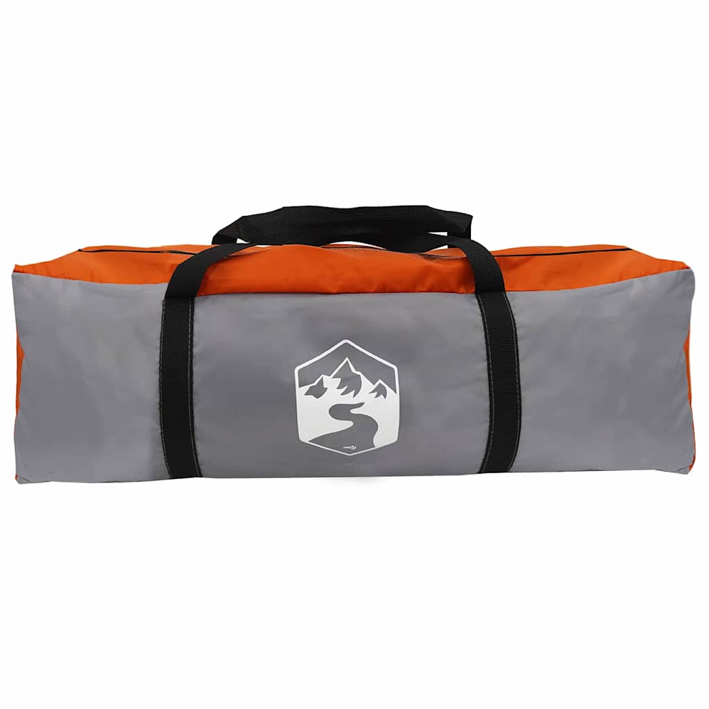 Fahrradgarage mit Dach Grau/Orange 256 × 222 × 182 cm – Ansicht 8