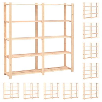 Massivholz-Lagerregal 170 × 38 × 170 cm – einzeln oder im Set